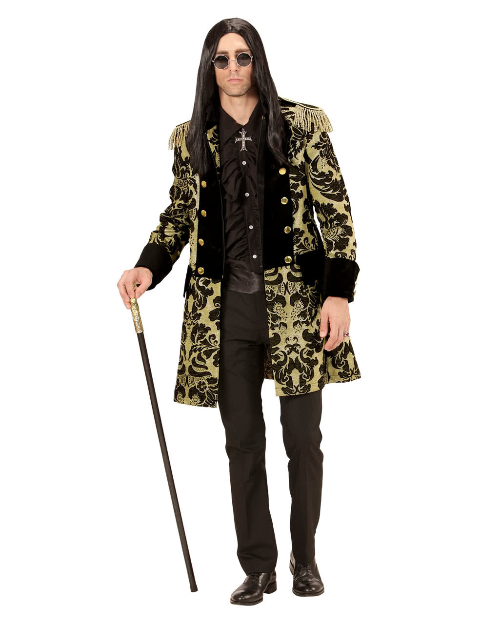 Venezianischer Gardefrack schwarz-gold