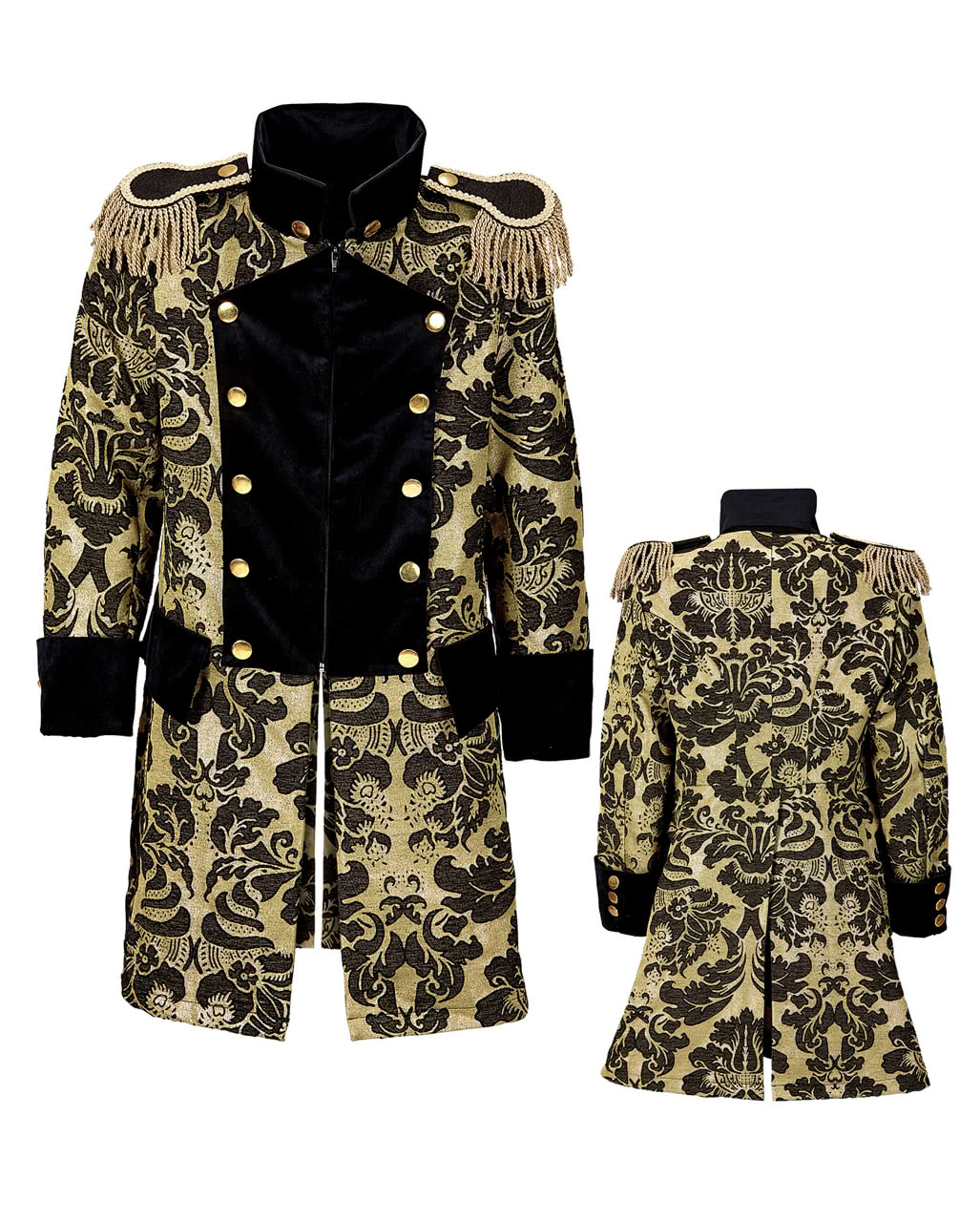 Venezianischer Gardefrack schwarz-gold