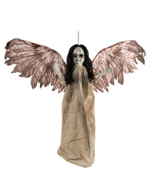 Verhexte Geisterpuppe mit Flügel Animatronic 90cm