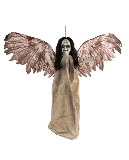 Verhexte Geisterpuppe mit Flügel Animatronic 90cm