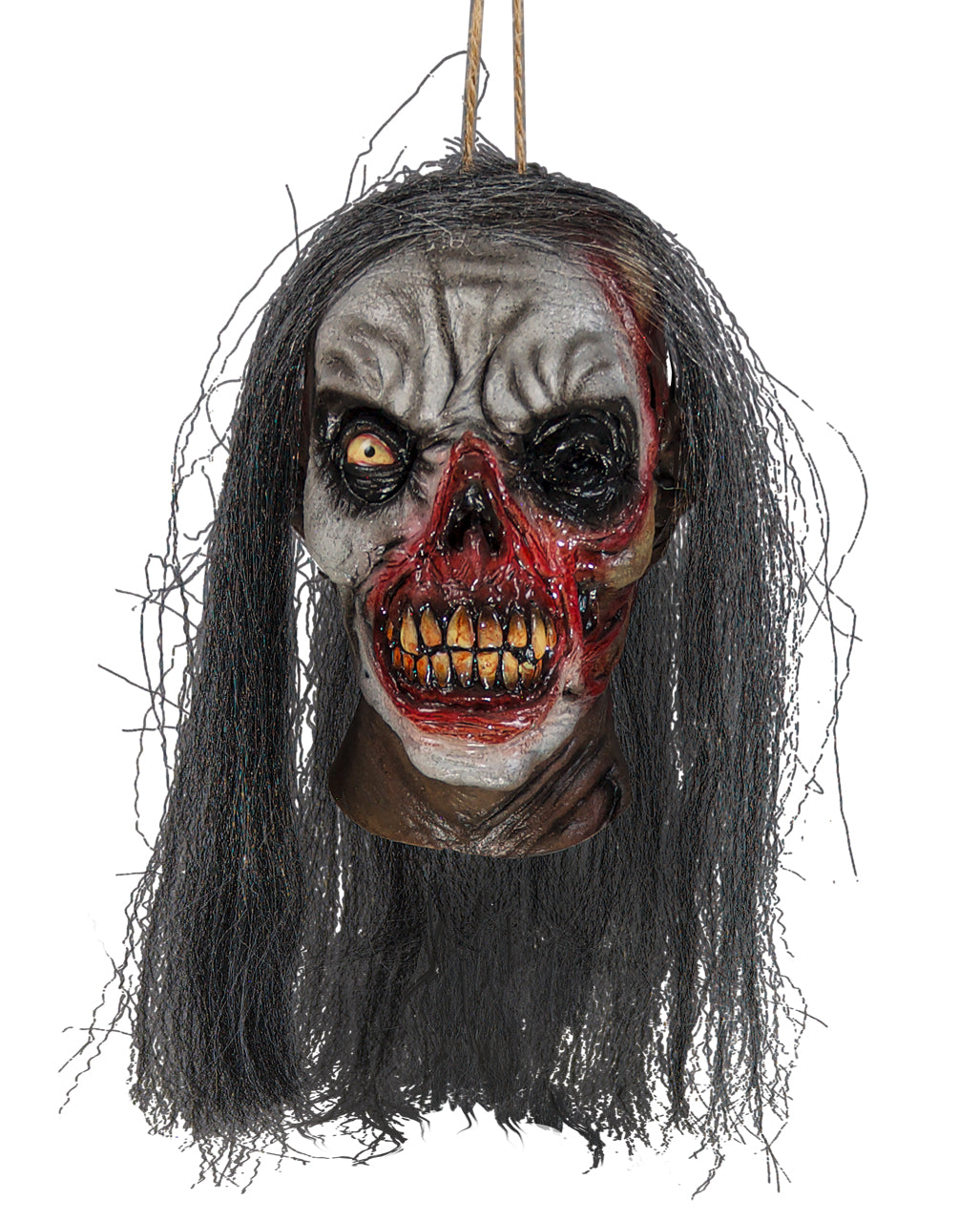 Verfaulter Voodoo Zombie Schrumpfkopf 16cm