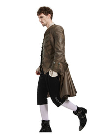Brauner viktorianischer Piratenmantel Deluxe