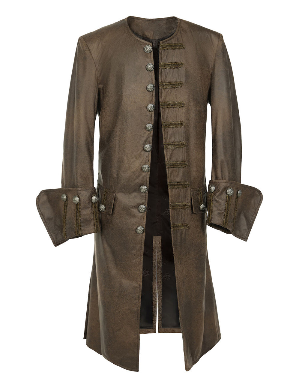 Brauner viktorianischer Piratenmantel Deluxe