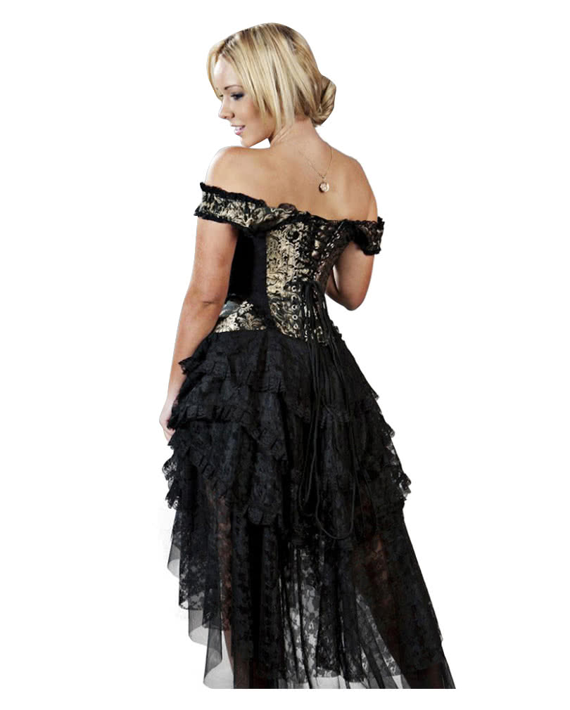 Corsagenkleid schwarz-gold