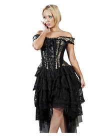 Corsagenkleid schwarz-gold