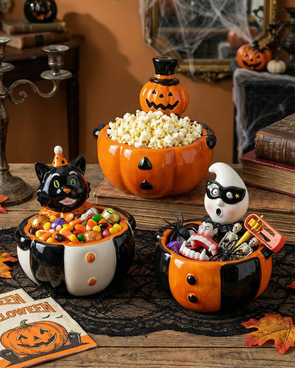 Vintage Süßigkeiten Schale Halloween Geist