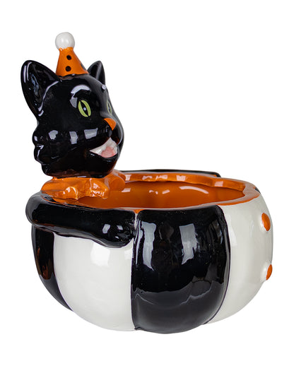 Vintage Süßigkeiten Schale Halloween Katze