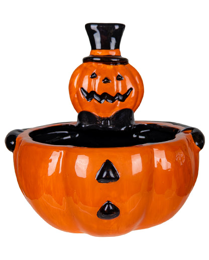 Vintage Halloween Pumpkin Candy Bowl