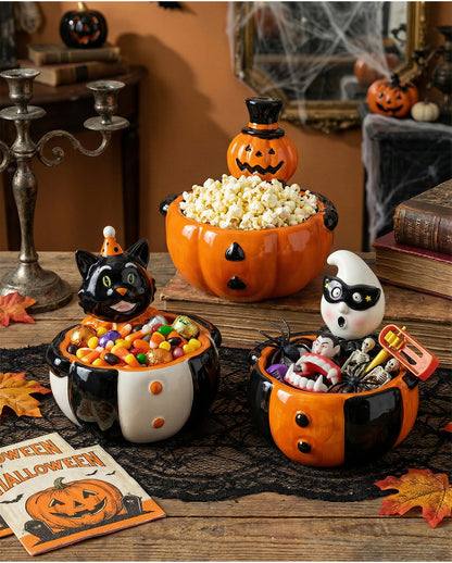 Vintage Halloween Pumpkin Candy Bowl