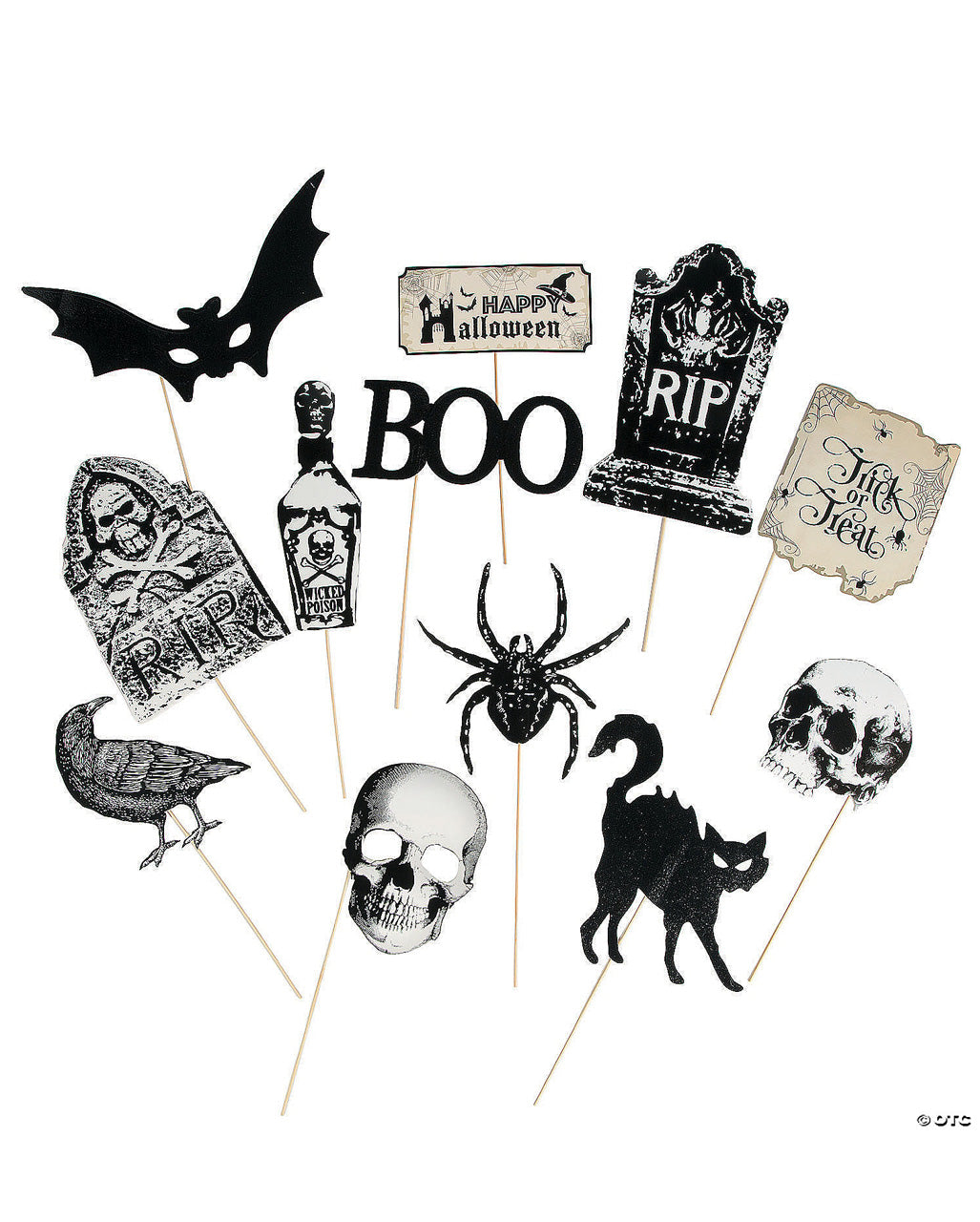 Antike Halloween Photo Sticks 12 St.