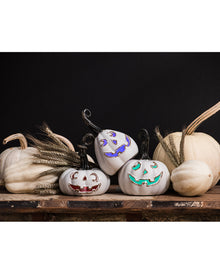 Halloween Vintage Keramik Kürbis mit LED