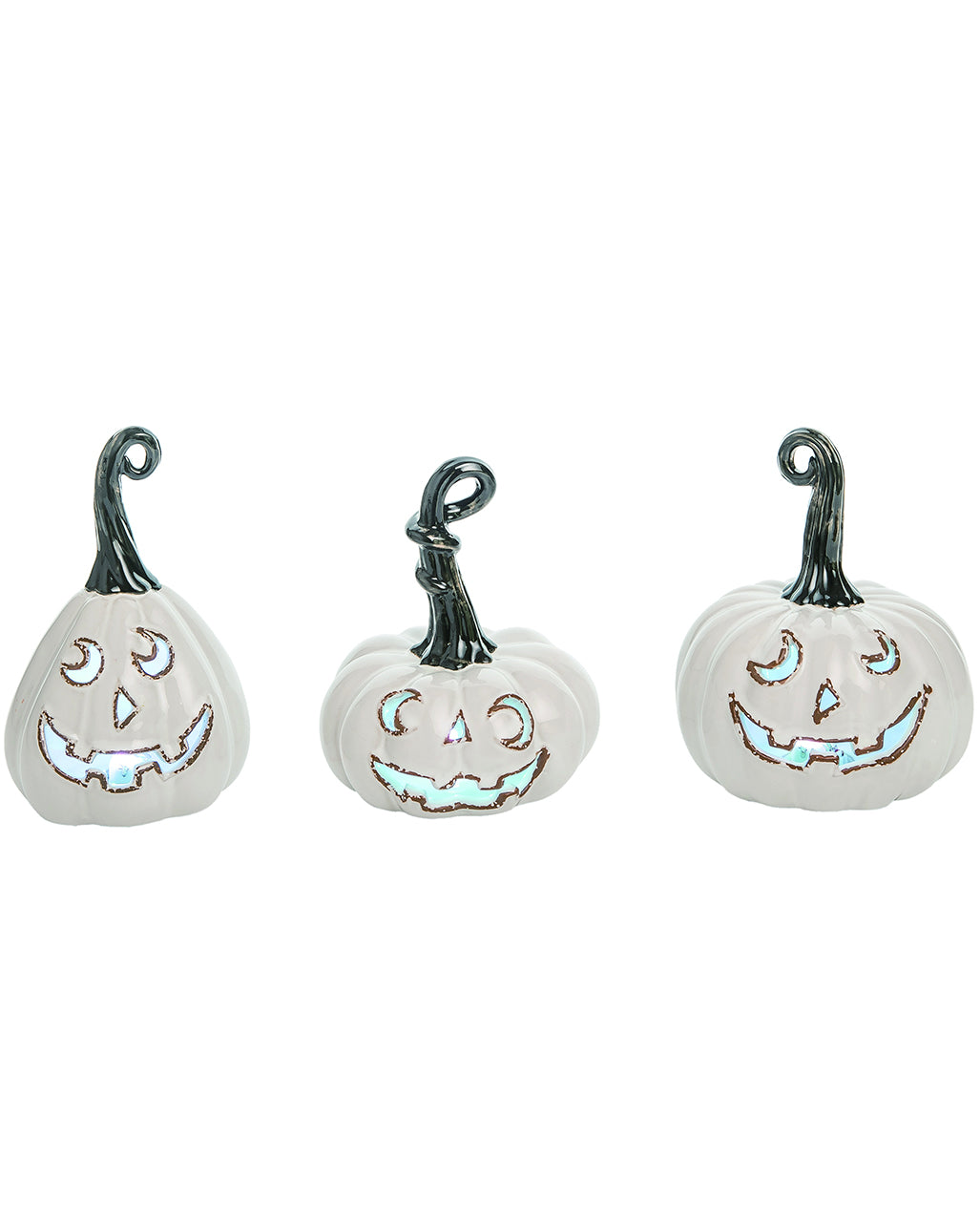Halloween Vintage Keramik Kürbis mit LED