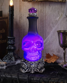 Violette Zaubertrankflasche mit Seelenschleim & Blue LED`s 28cm