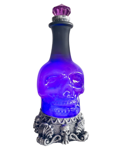 Violette Zaubertrankflasche mit Seelenschleim & Blue LED`s 28cm