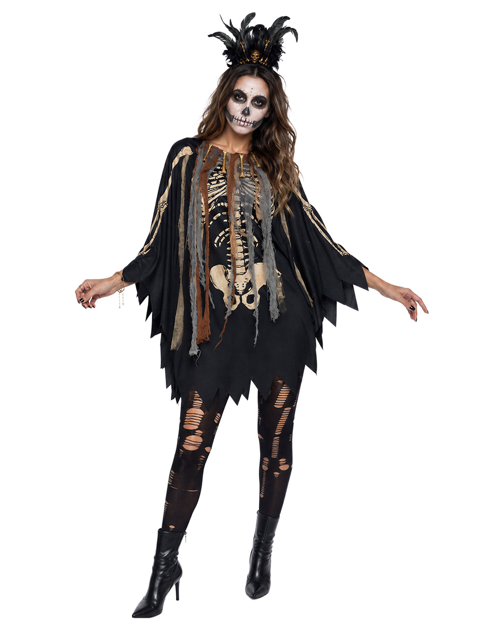 Voodoo Fetzenskelett Poncho