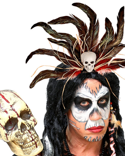 Voodoo Haarreif mit Totenschädel