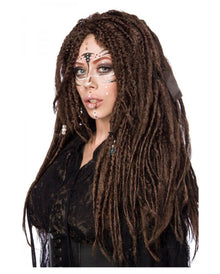Voodoo Priesterin-Perücke mit Dreadlocks