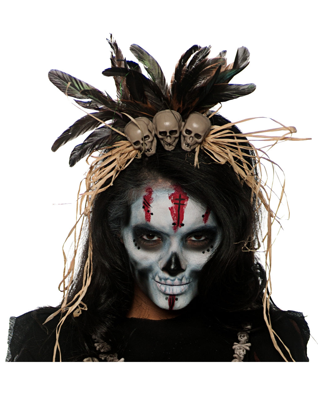 Voodoo Haarschmuck mit Totenköpfen