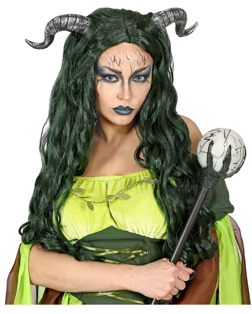 Forest Witch Wig With Horns
