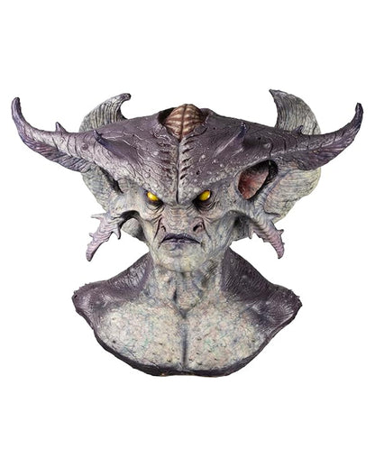 Warlord Monster Maske mit Hörner & Brustplatte