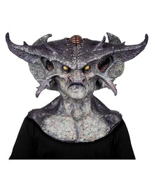 Warlord Monster Maske mit Hörner & Brustplatte