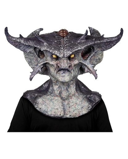 Warlord Monster Maske mit Hörner & Brustplatte