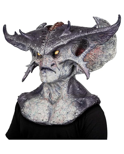 Warlord Monster Maske mit Hörner & Brustplatte