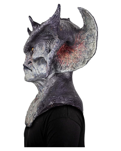 Warlord Monster Maske mit Hörner & Brustplatte