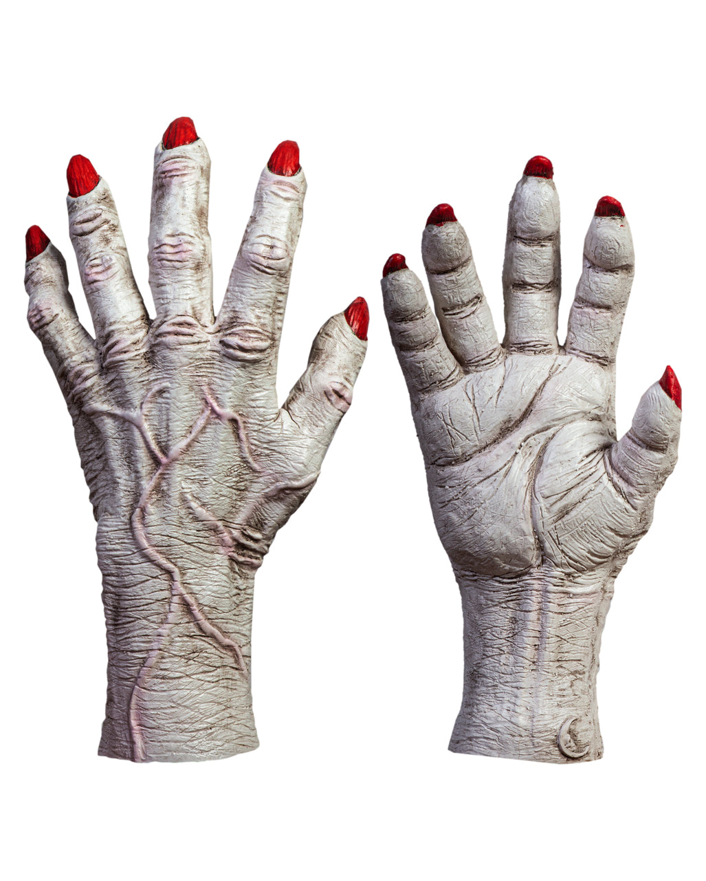 Weiße Killer Clown Hände Latex Handschuhe