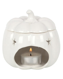 Weiße Halloween Kürbis Duftlampe