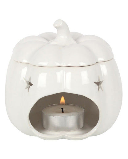 Weiße Halloween Kürbis Duftlampe