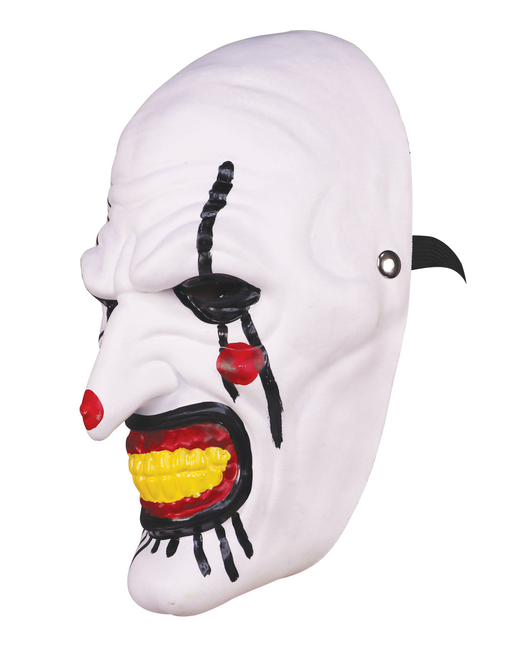 Weiße Horrorclown Halbmaske