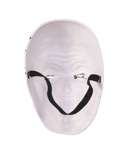 Weiße Horrorclown Halbmaske