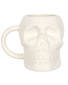 Weiße matte Totenschädel Tasse