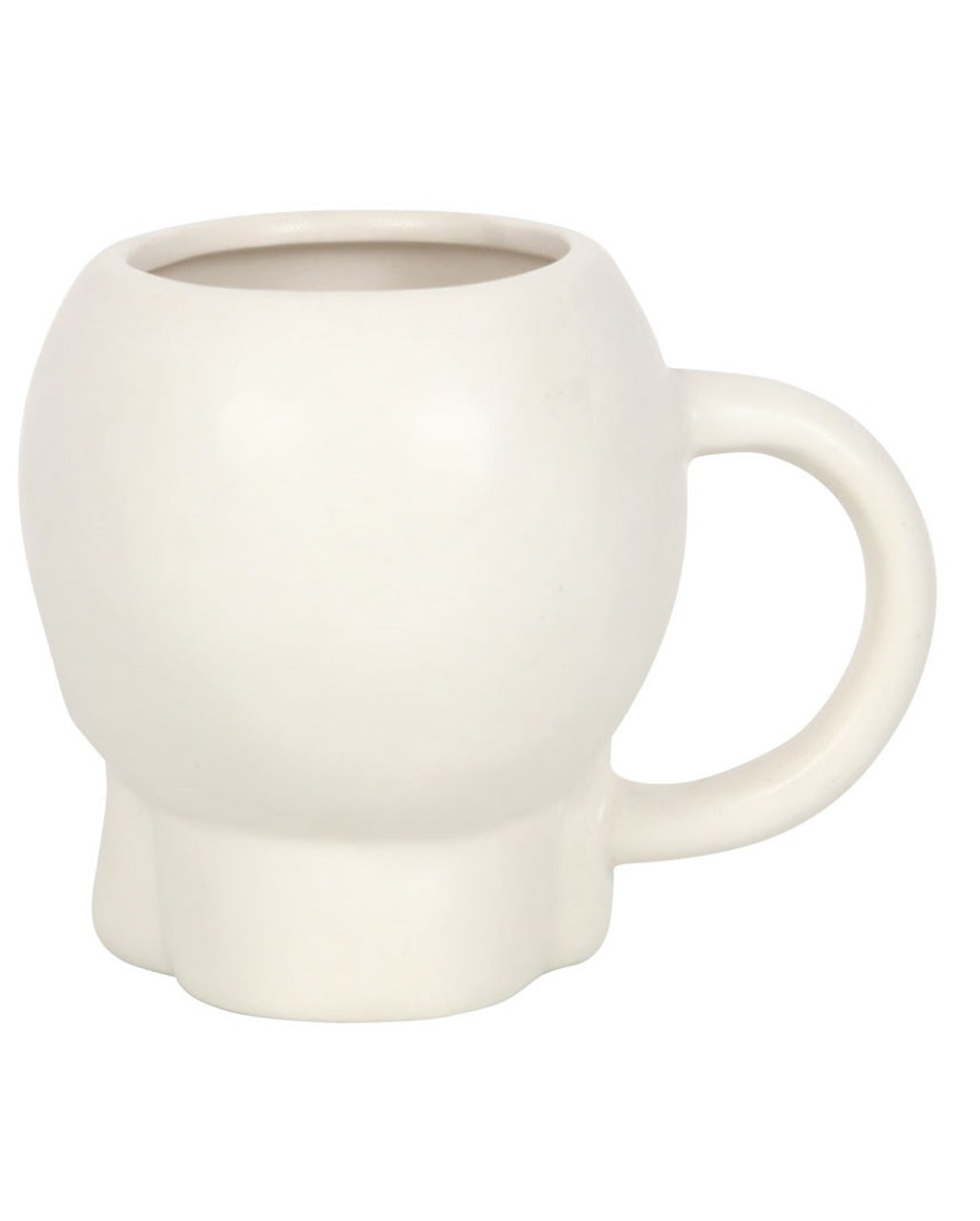 Weiße matte Totenschädel Tasse