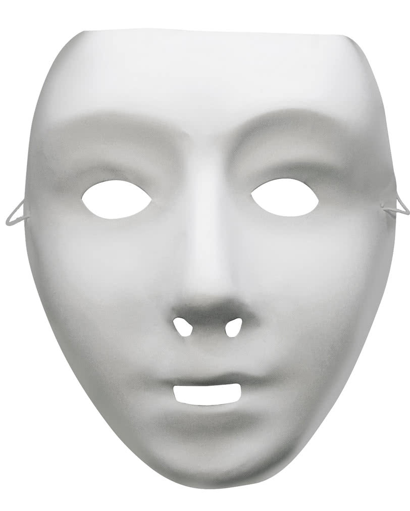Weiße DIY Gesichtsmaske für Halloween & Fasching