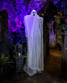 Weißer Geist Hängefigur für Halloween 215 cm