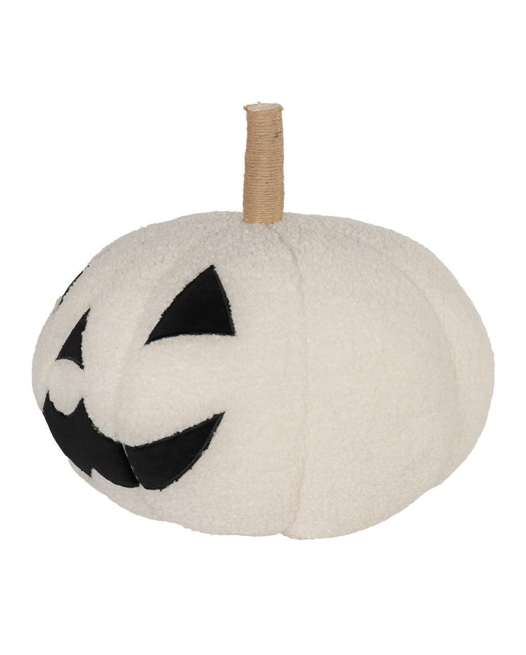 Weißer Halloween Kürbis als Zierkissen Ø 34cm