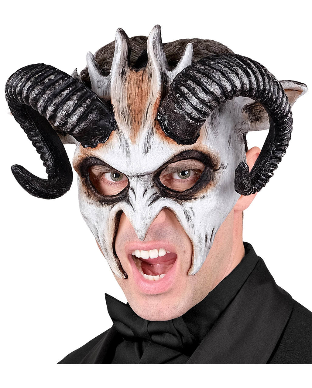 Wild Demon Maske mit Hörnern