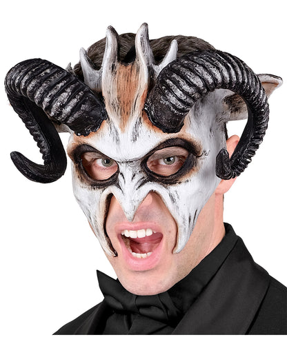 Wild Demon Maske mit Hörnern