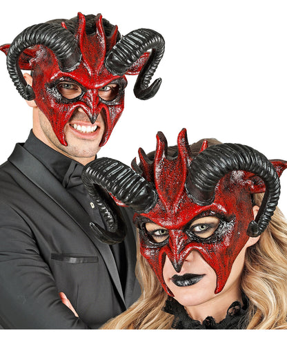 Wild Devil Maske mit Hörnern