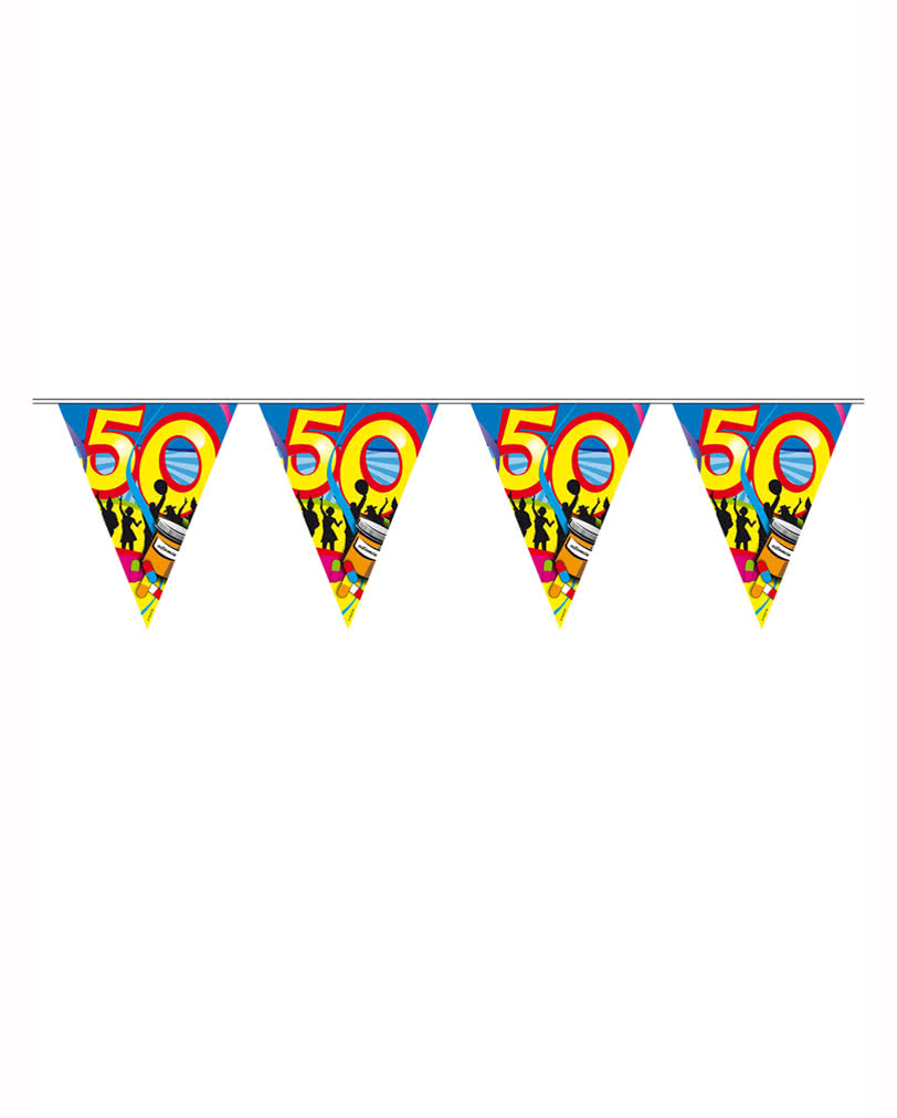 Geburtstagsgirlande Swirls 50 Jahre