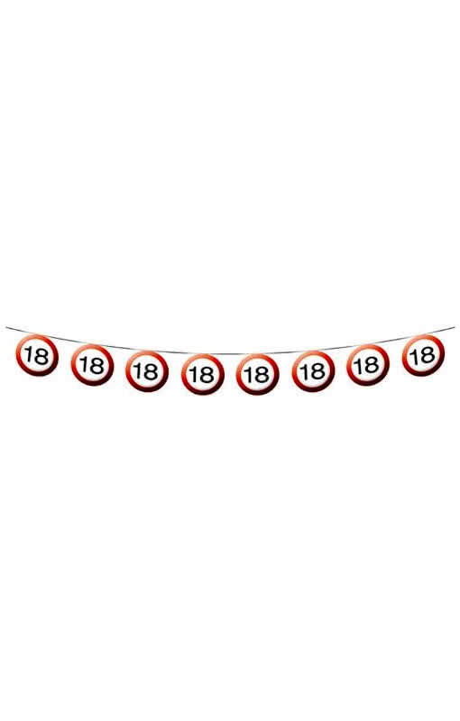 Wimpelkette Verkehrsschild 18