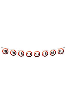 Wimpelkette Verkehrsschild 18