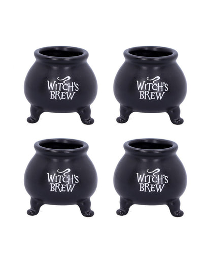 Witch's Brew Keramik Kessel Shotglas 4 Stück