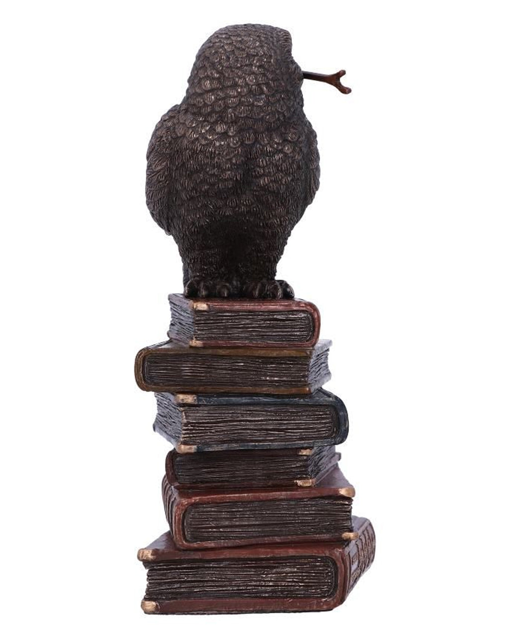 Zaubernde Eule auf Bücherstapel 14cm