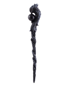 Black Phönix Zauberstab mit schwarzer Kugel