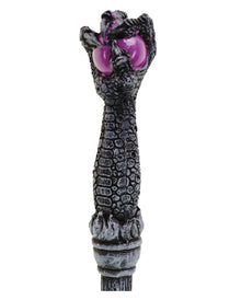 Zauberstab Drachenhand mit Lila Glaskugel