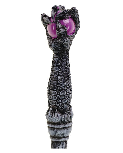 Zauberstab Drachenhand mit Lila Glaskugel
