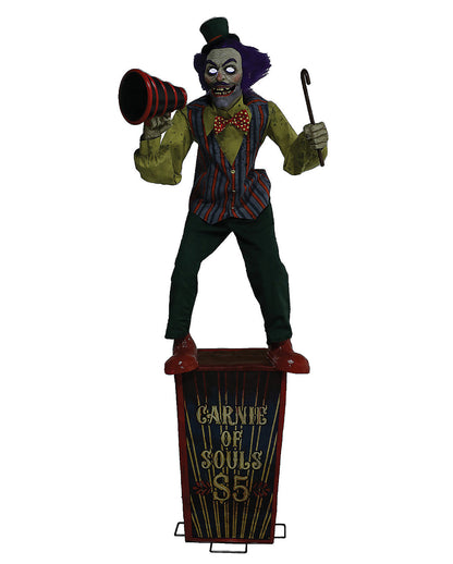 Zirkus Clown Marktschreier Halloween Animatronic 182cm